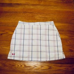Under Armour Golf Skirt Built-in Brief Plaid sz 2